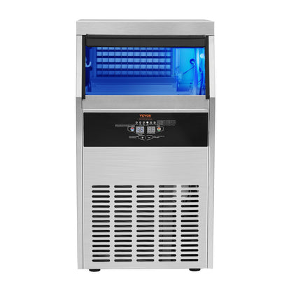 Máquina de Gelo Comercial VEVOR 56kg/24H - 60 Cubos