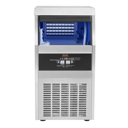 Máquina de Gelo Comercial VEVOR 90lbs/24H com Display LED