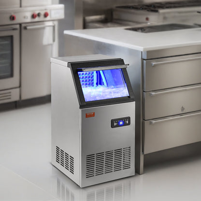 Máquina de Gelo Comercial VEVOR 45.4 kg/24h - 45 Cubos