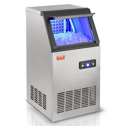 Máquina de Gelo Comercial VEVOR 45.4 kg/24h - 45 Cubos