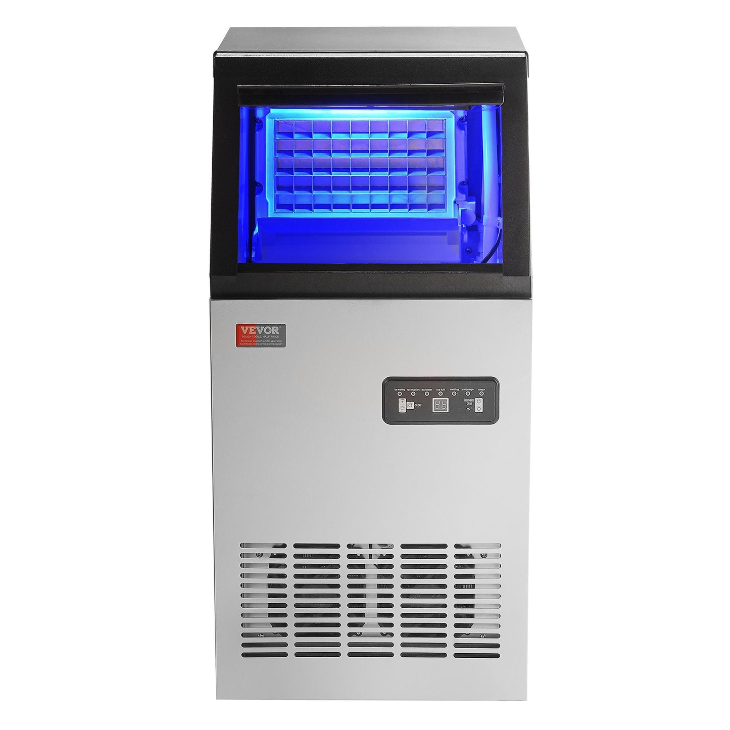 Máquina de Gelo Comercial VEVOR 45.4 kg/24h - 45 Cubos