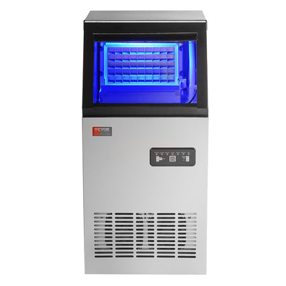 Máquina de Gelo Comercial VEVOR 45.4 kg/24h - 45 Cubos