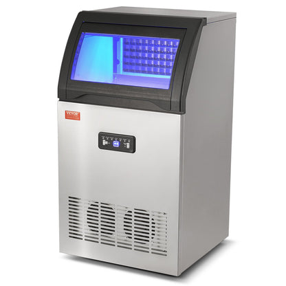 Máquina de Gelo Comercial VEVOR 54kg/24h - 50 Cubos