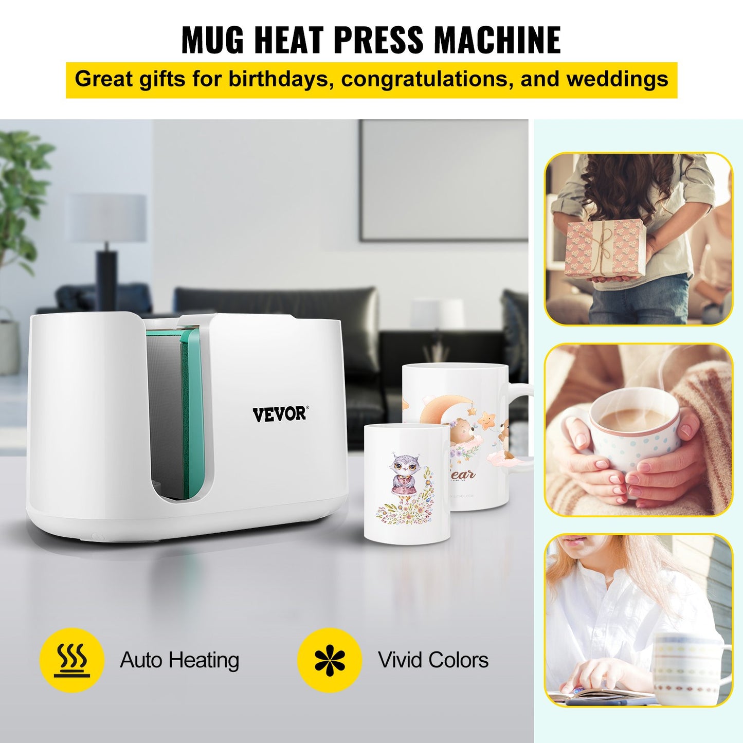 Máquina de Sublimação para Canecas VEVOR Pro Fácil