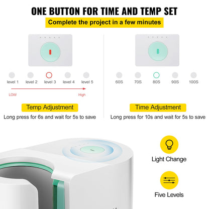 Máquina de Sublimação para Canecas VEVOR Pro Fácil