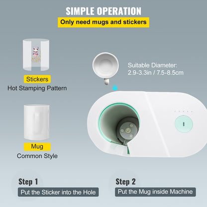 Máquina de Sublimação para Canecas VEVOR Pro Fácil