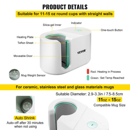 Máquina de Sublimação para Canecas VEVOR Pro Fácil