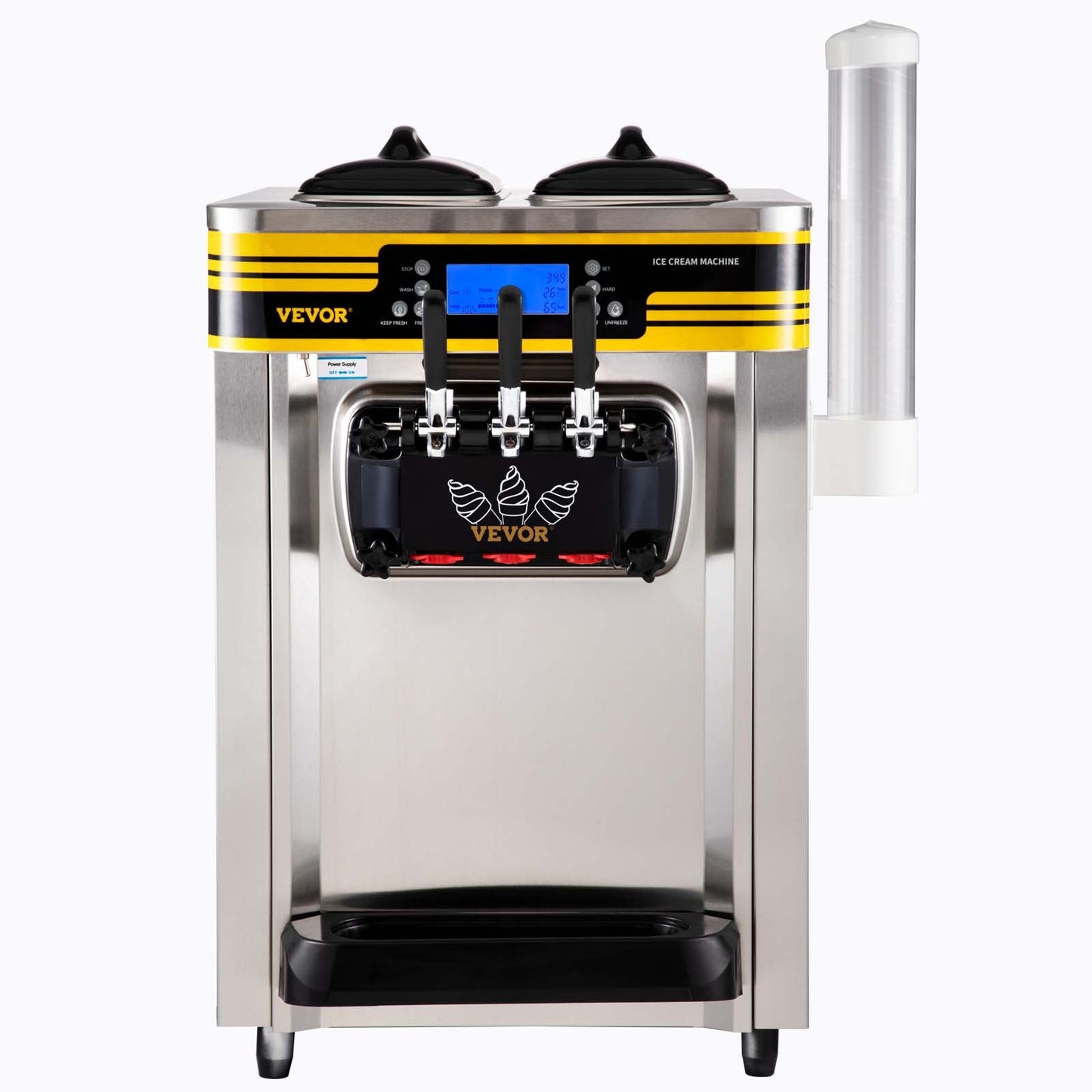 Máquina de Gelados Soft Serve Comercial 22-30L/H VEVOR