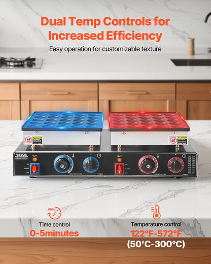 Máquina Mini Panquecas Holandesas 50PCS VEVOR 1800W
