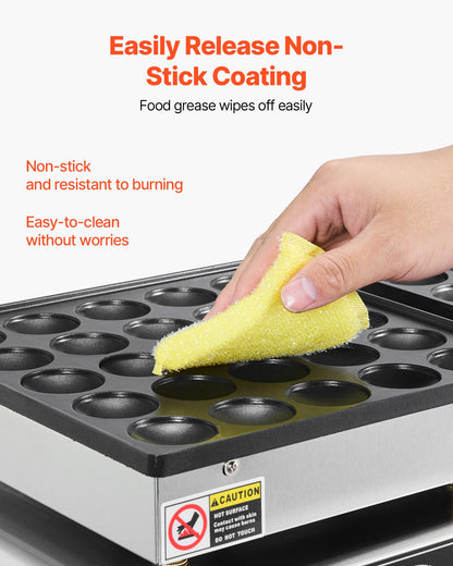 Máquina Mini Panquecas Holandesas 50PCS VEVOR 1800W