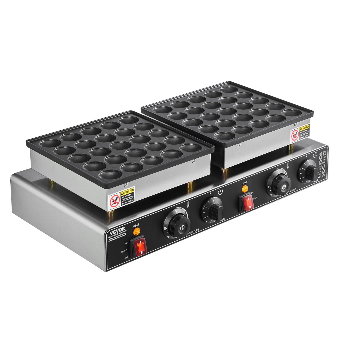 Máquina Mini Panquecas Holandesas 50PCS VEVOR 1800W