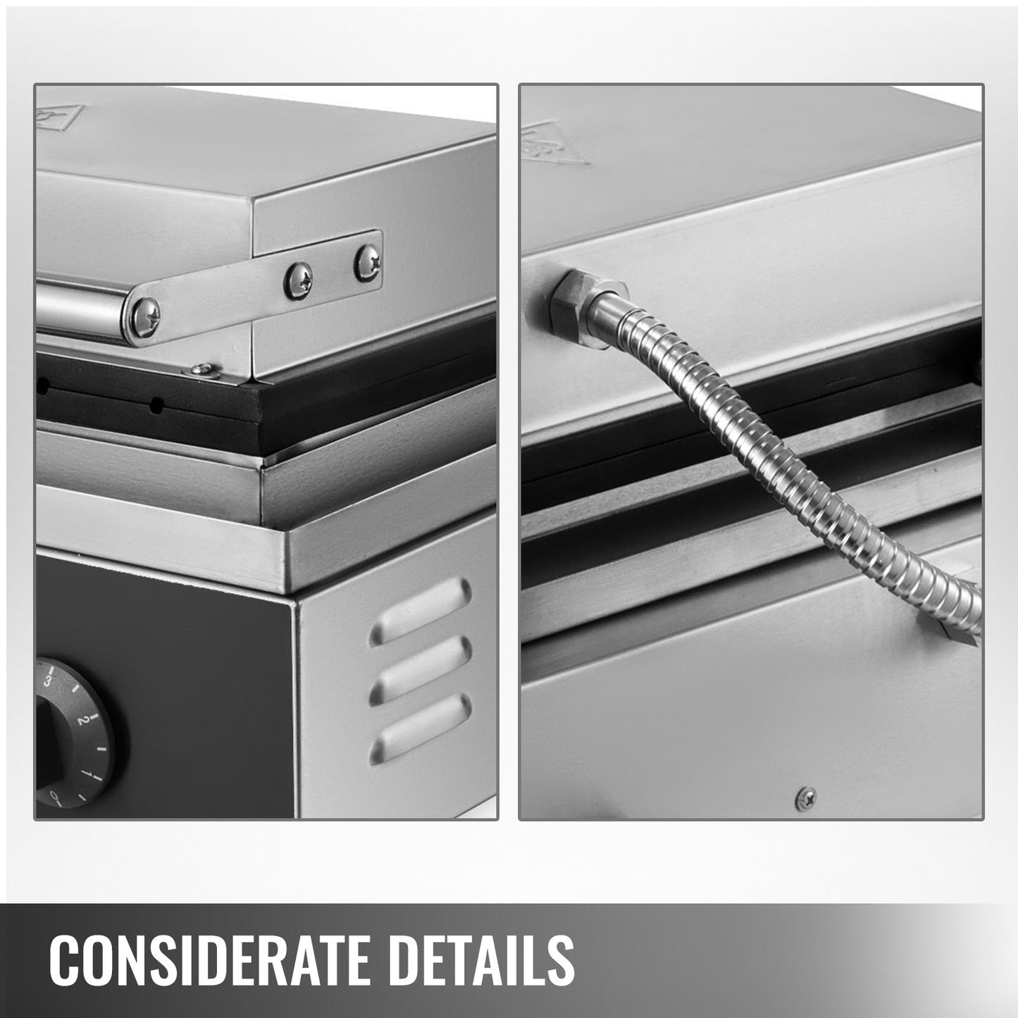 Máquina Profissional Elétrica para Waffles de Cachorro-Quente 1500W