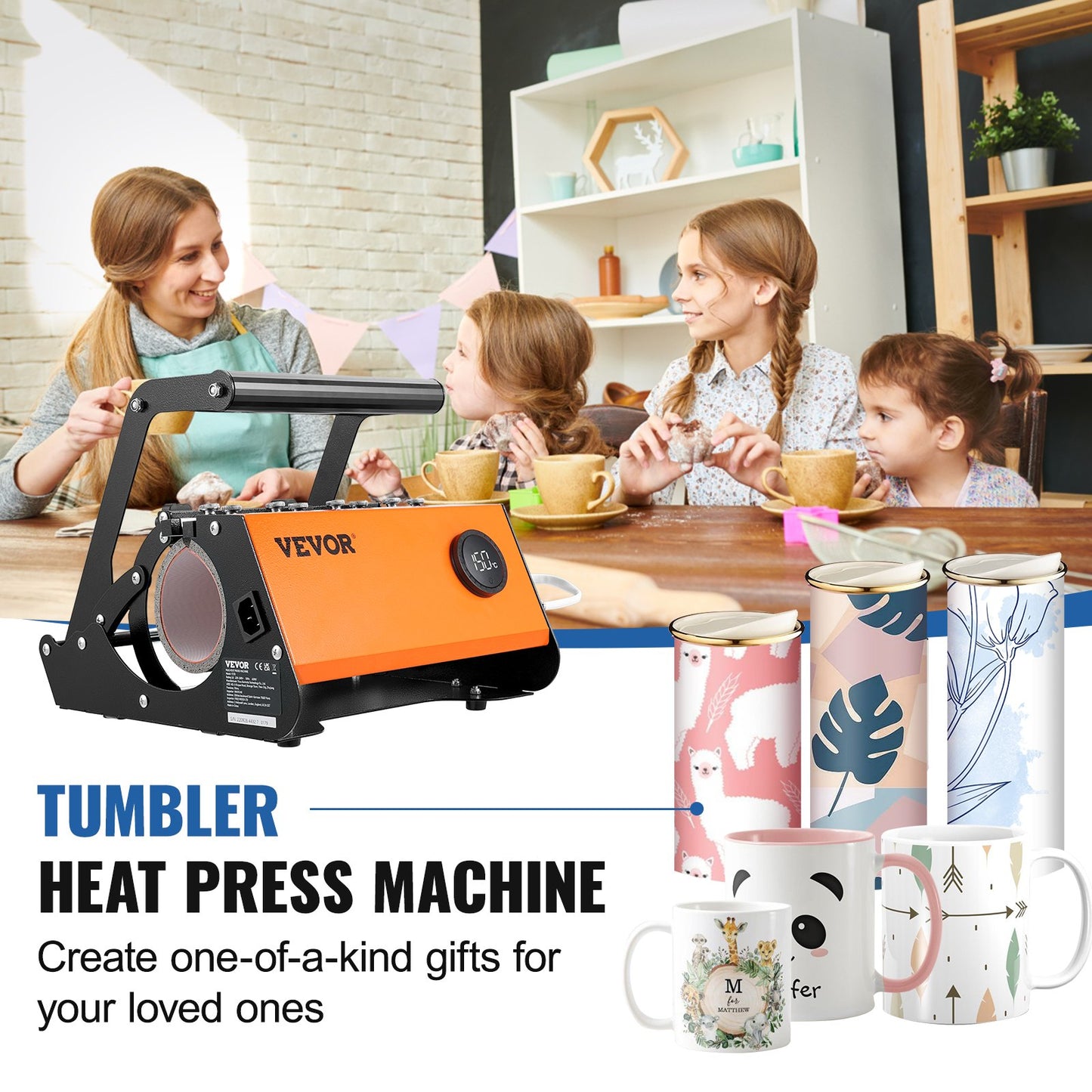 Prensa Térmica VEVOR para Canecas e Copos 30oz