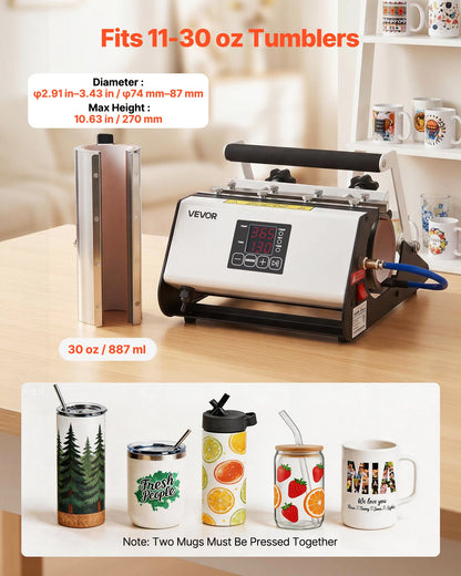 Máquina Prensa Térmica para Canecas e Copos 887 mL VEVOR