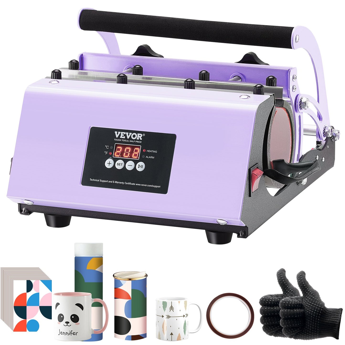 Prensa Térmica VEVOR para Canecas e Copos Sublimação 30oz