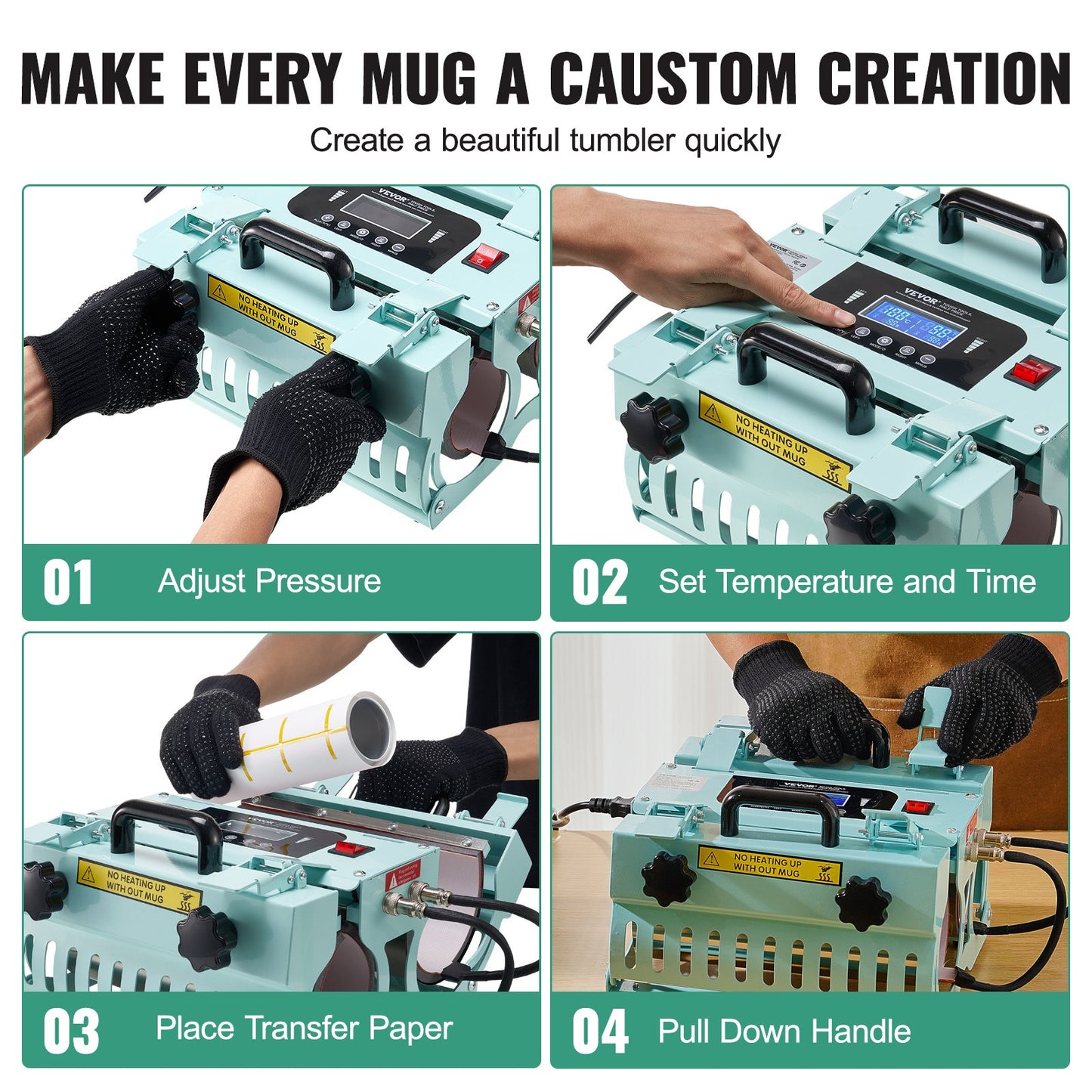 Máquina de Sublimação VEVOR para Canecas 2 Estações