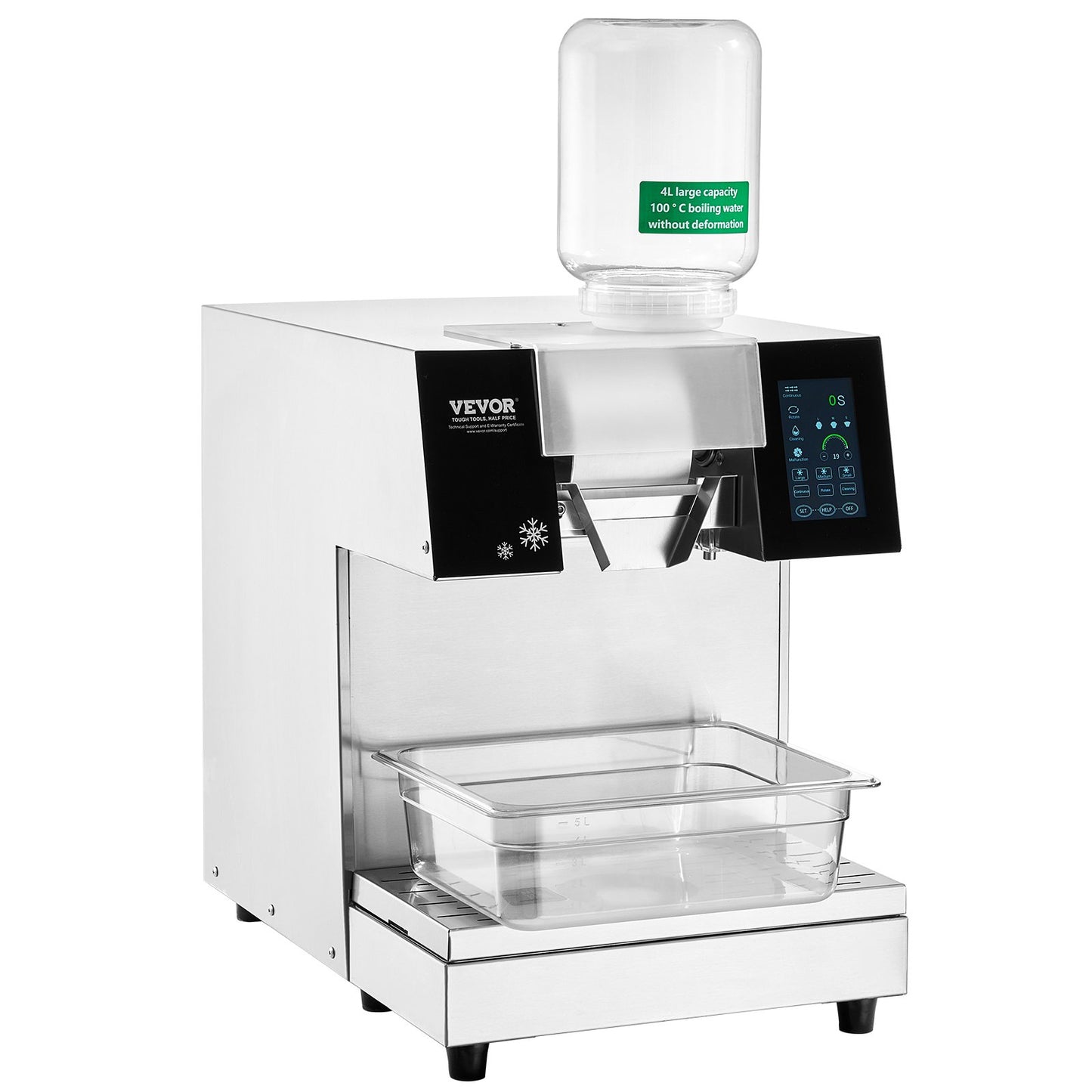 Máquina de Gelo Floco de Neve Comercial VEVOR 180kg/24h