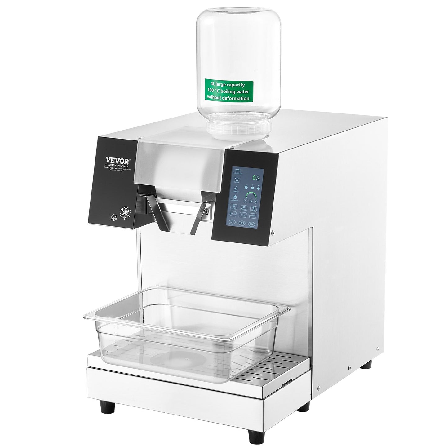 Máquina de Gelo Floco de Neve Comercial VEVOR 180kg/24h