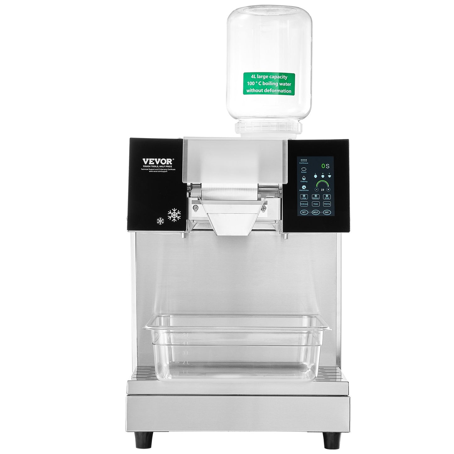 Máquina de Gelo Floco de Neve Comercial VEVOR 180kg/24h