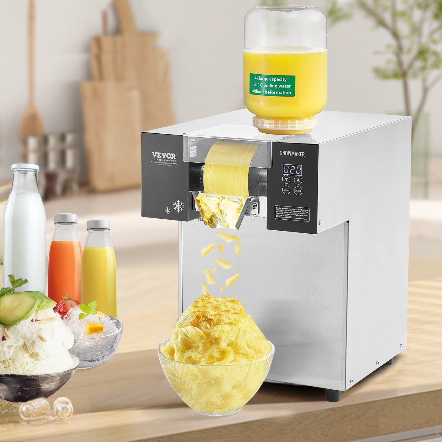 Máquina de Gelo Floco de Neve Comercial 385L/24H VEVOR