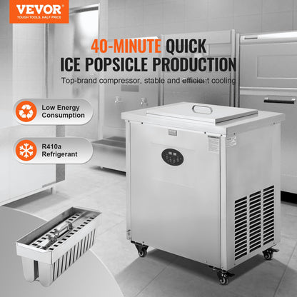 Máquina Comercial de Gelados em Pau VEVOR - 40 Unidades