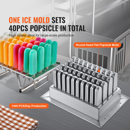 Máquina Comercial de Gelados em Pau VEVOR - 40 Unidades