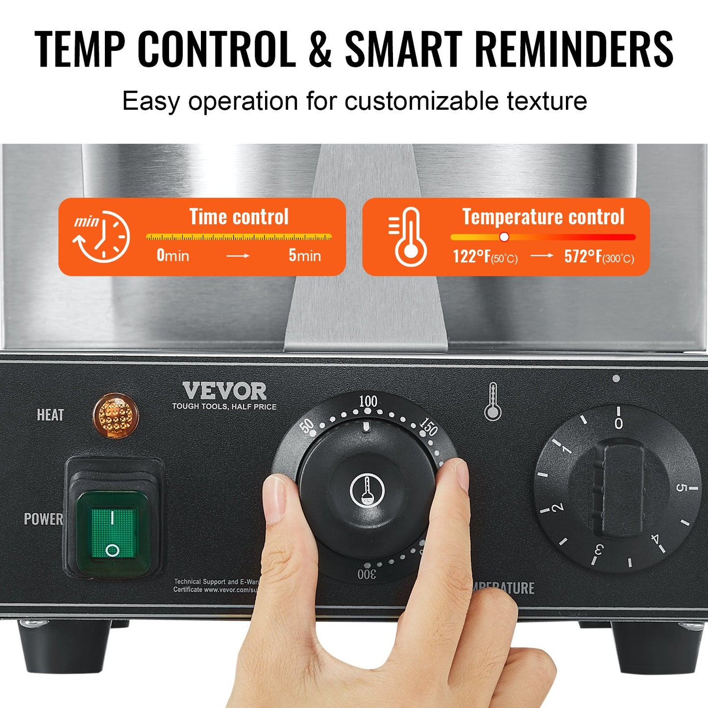 Máquina Elétrica para Cone de Gelado VEVOR 1230W Profissional