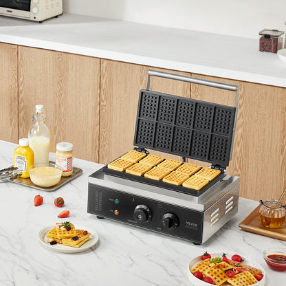 Máquina Profissional de Waffles 10 Unidades VEVOR