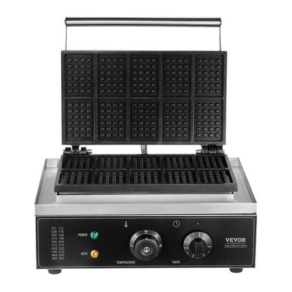 Máquina Profissional de Waffles 10 Unidades VEVOR
