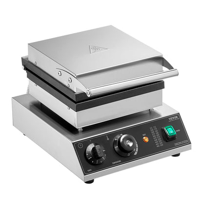 Máquina de Waffles Profissional 2000W 2 Peças VEVOR