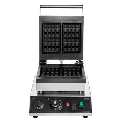 Máquina de Waffles Profissional 2000W 2 Peças VEVOR