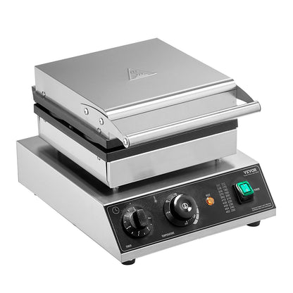 Máquina Profissional de Waffles 4PCS 1750W Inox