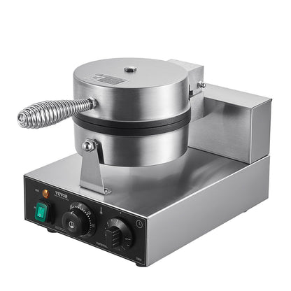 Máquina de Waffles Profissional VEVOR 1230W em Aço Inox