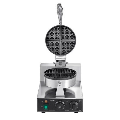 Máquina de Waffles Profissional VEVOR 1230W em Aço Inox