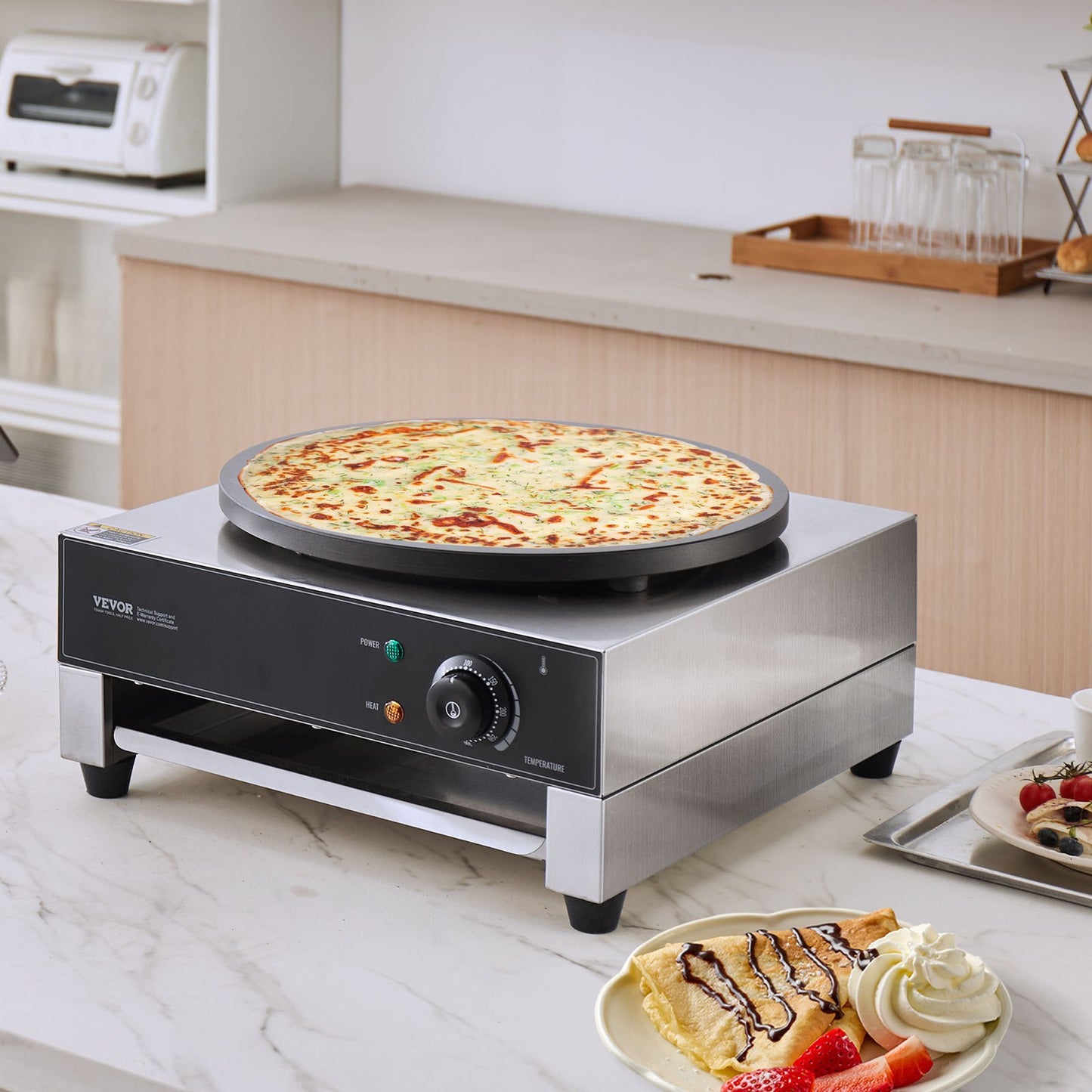 Máquina Elétrica para Crepes Profissional 16" 3000W