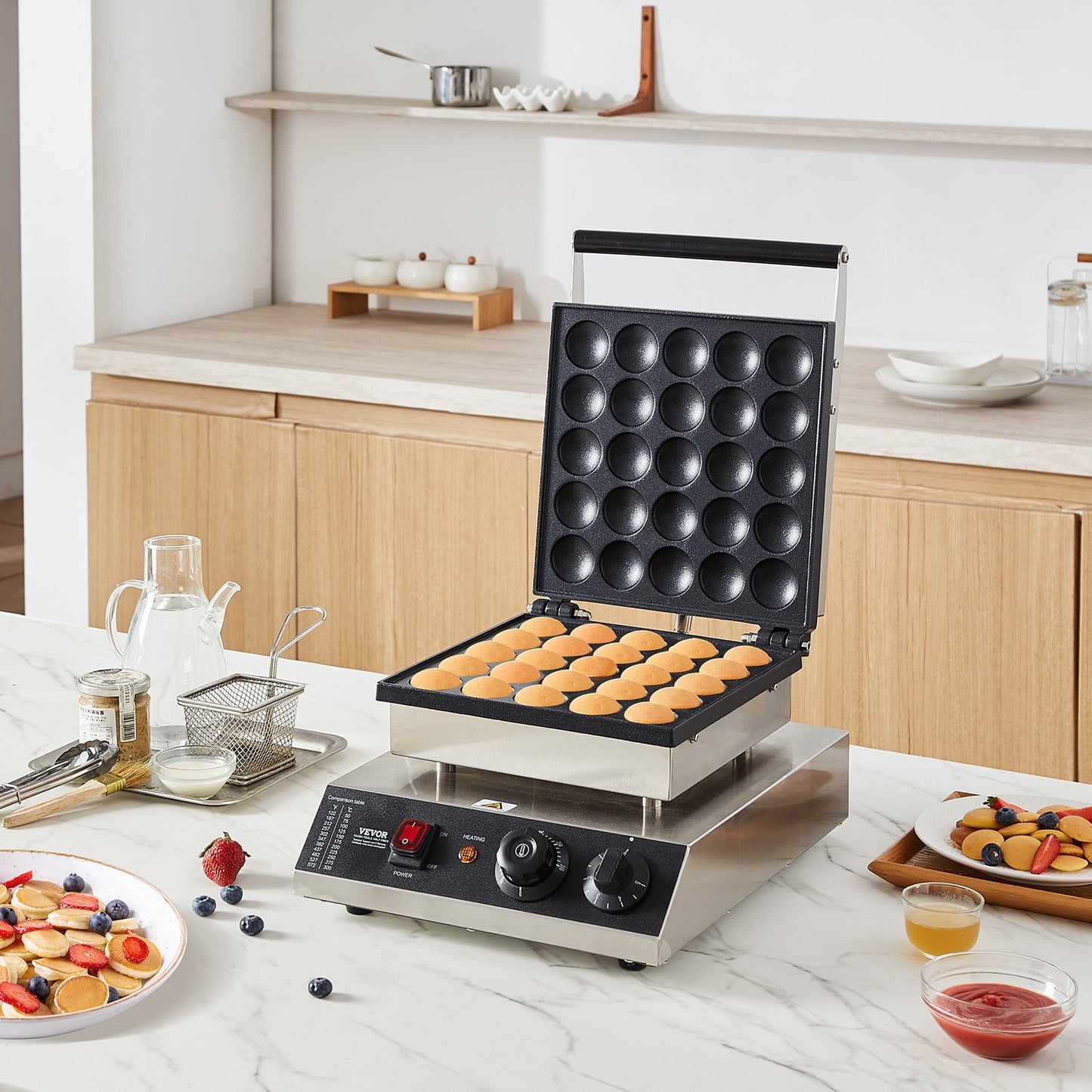 Máquina Mini Panquecas Holandesas 25PCS VEVOR 1700W