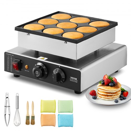 Máquina Elétrica Profissional para Panquecas Holandesas 9PCS