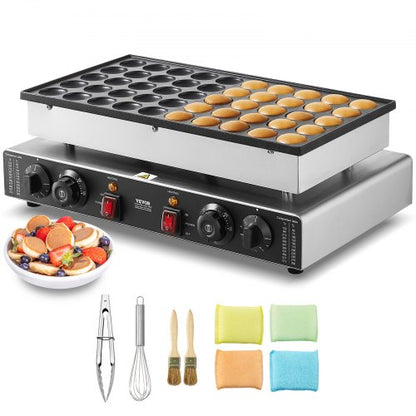 Máquina Elétrica Mini Panquecas Holandesas 50 Unidades 1700W