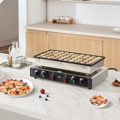 Máquina Elétrica Mini Panquecas Holandesas 50 Unidades 1700W