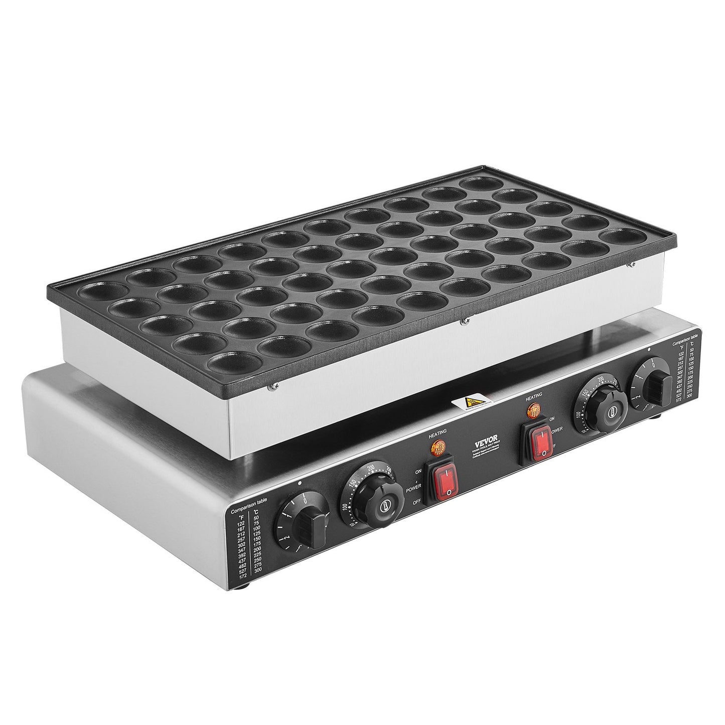 Máquina Elétrica Mini Panquecas Holandesas 50 Unidades 1700W