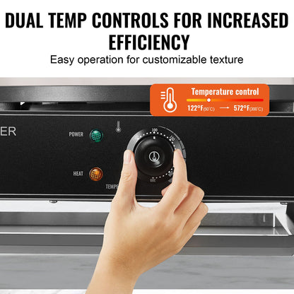 Máquina Elétrica de Crepes Dupla 16'' 3400W Profissional