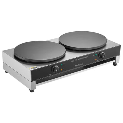 Máquina Elétrica de Crepes Dupla 16'' 3400W Profissional