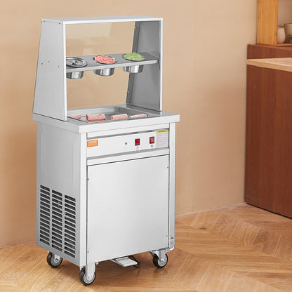 Máquina Profissional para Gelado Frito em Aço Inoxidável