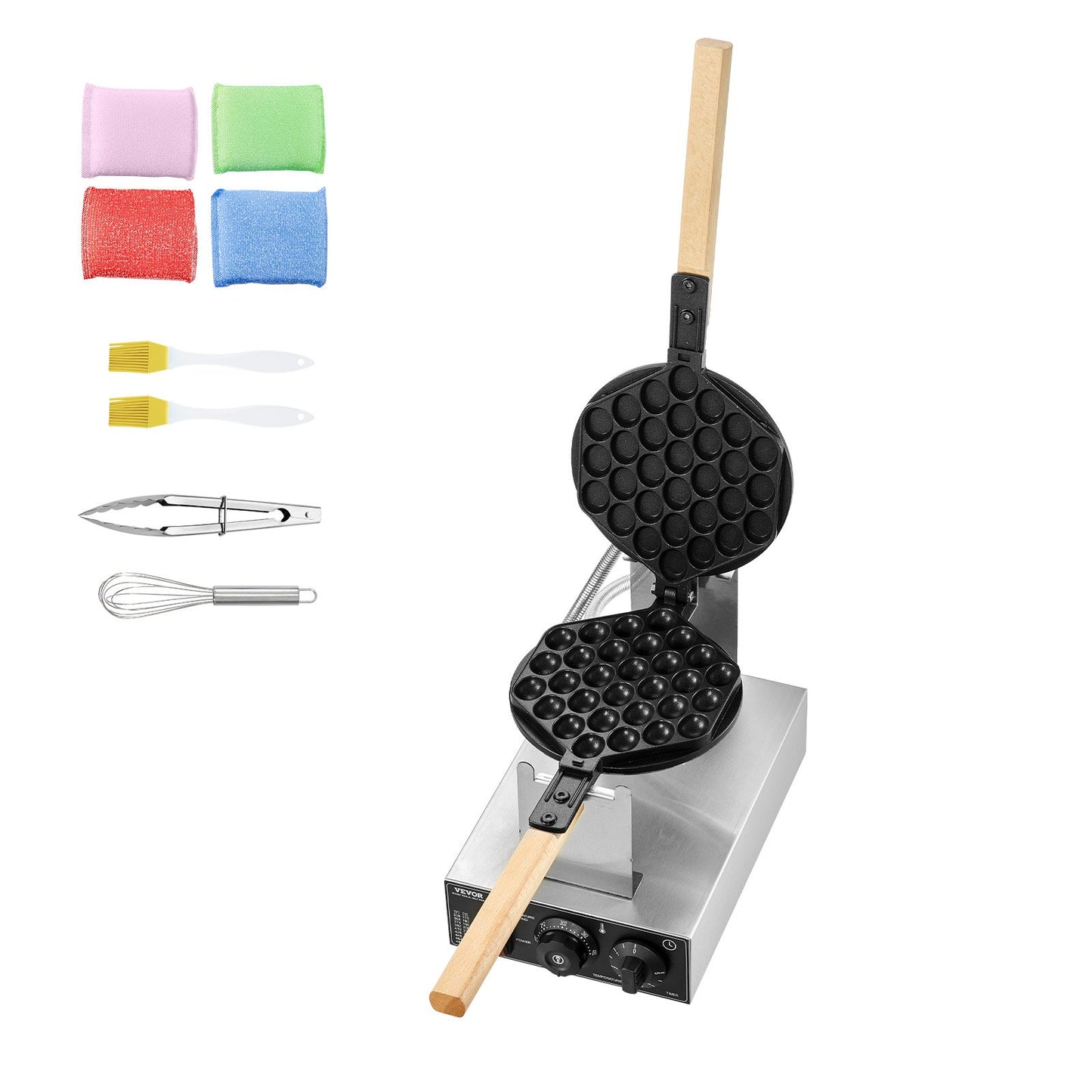 Máquina Profissional para Waffles Bolha 1400W VEVOR