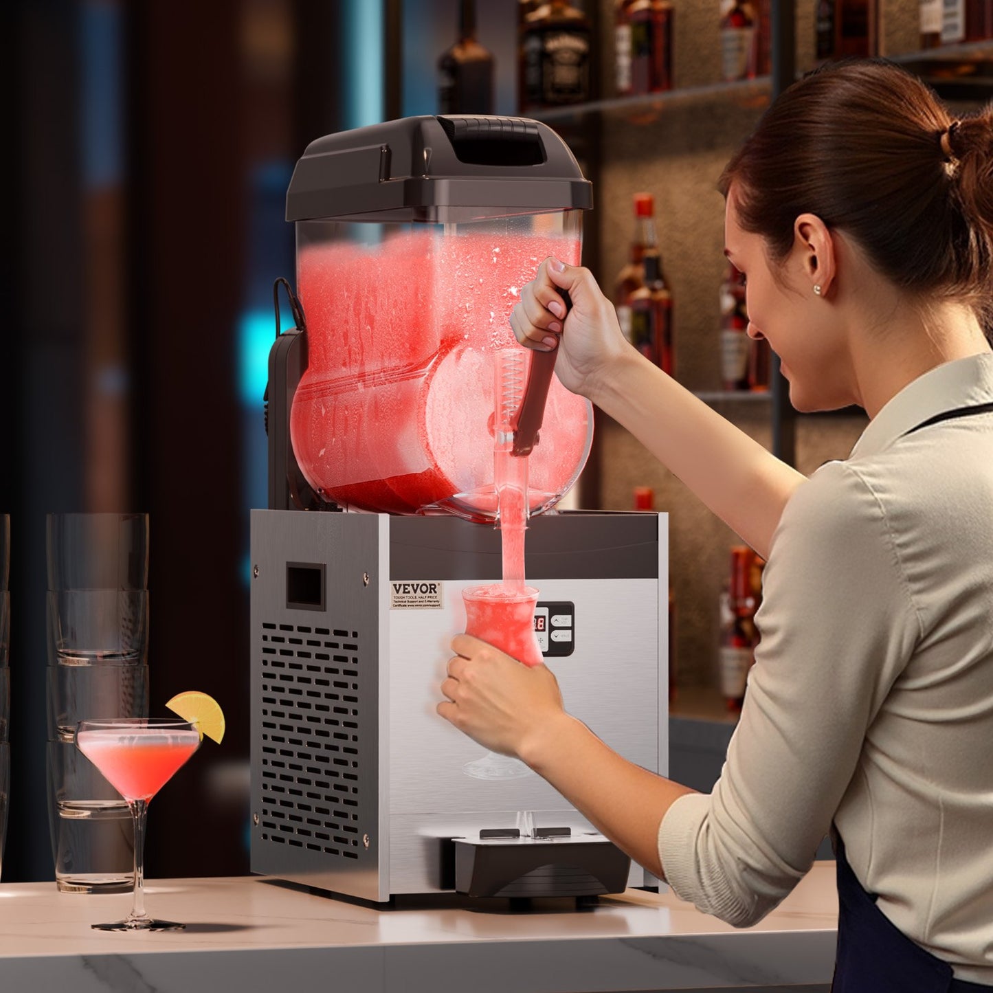 Máquina Slushy Comercial VEVOR 12L em Aço Inoxidável