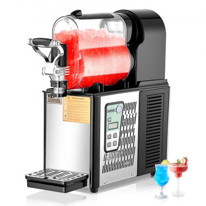 Máquina Slushy Comercial VEVOR 3L Inox para Bebidas