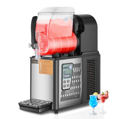 Máquina Slushy Comercial 4L VEVOR em Aço Inoxidável
