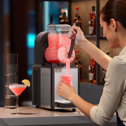 Máquina Slushy Comercial 4L VEVOR em Aço Inoxidável