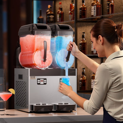 Máquina Slushy Comercial Duplo Tanque 12L VEVOR