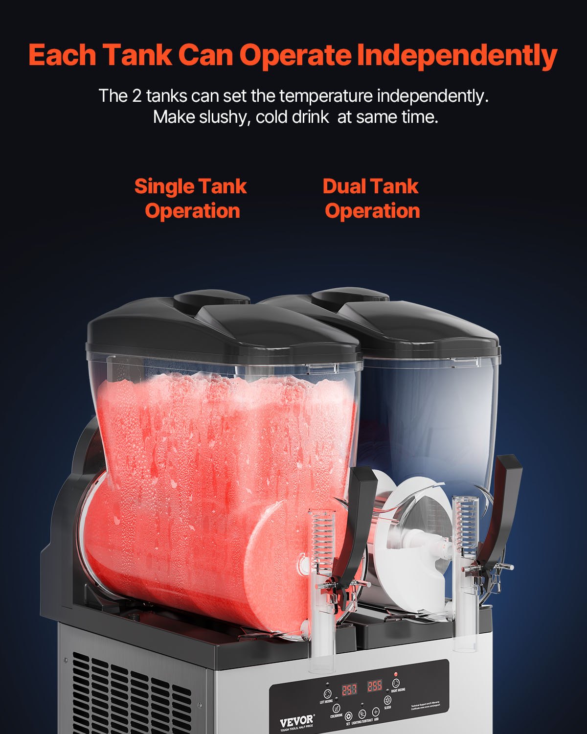 Máquina Slushy Comercial Dupla 12L - VEVOR
